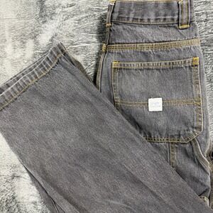 High Sierra Carpenter Jeans Boys Size 10 Black Denim Wide Leg Utility Pants